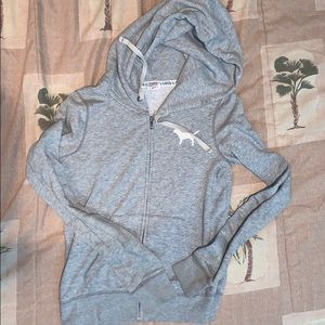 PINK VS gray zip hoodie